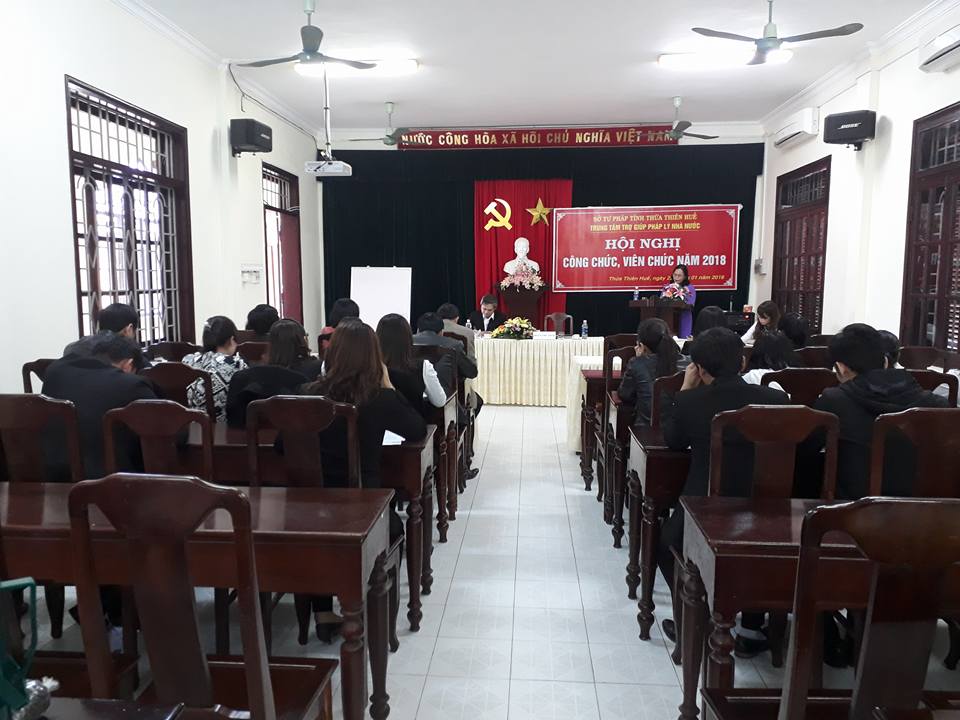 TRUNG TÂM TRỢ GIÚP PHÁP LÝ NHÀ NƯỚC TỔ CHỨC HỘI NGHỊ CÔNG CHỨC, VIÊN CHỨC NĂM 2018